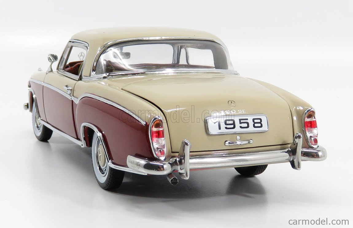 SUN-STAR 03570 Scale 1/18 | MERCEDES BENZ 220SE COUPE 1958 CREAM RED