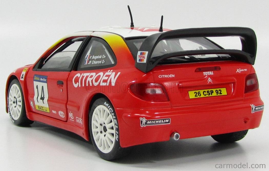 44Z Majorette Chine Citroën Xsara WRC #14 Rallye Catalunia 2001 Bugalski 1:43