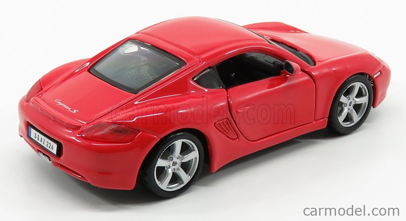 Bburago Porsche Cayman S Modellauto – Bausatz 1/32, Rot, Metall & Plastik, Ca. 14 Cm Lang