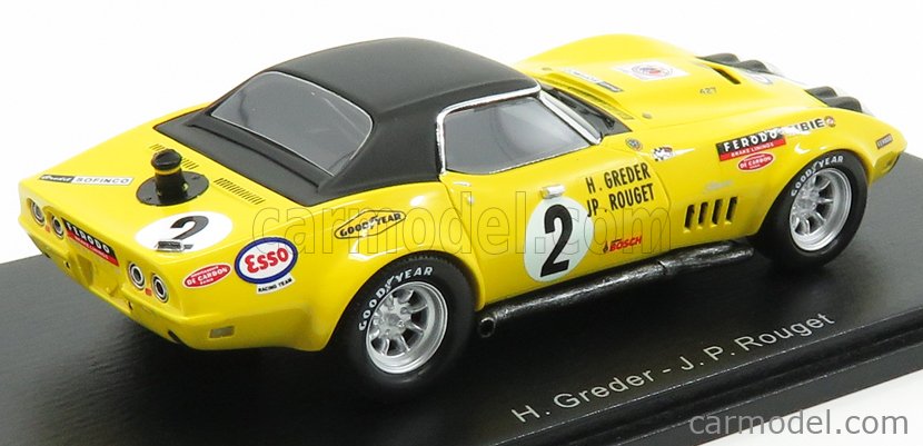 Miniature 1/43 Chevrolet Corvette Tour Auto 70 – H. Greder, Kit Monté ARENA, Parfait état