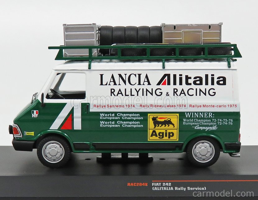 Fiat 242 Van Alitalia Assistenza Lancia Corse Rally 1974 IXO 1:43 RAC284X Model 
