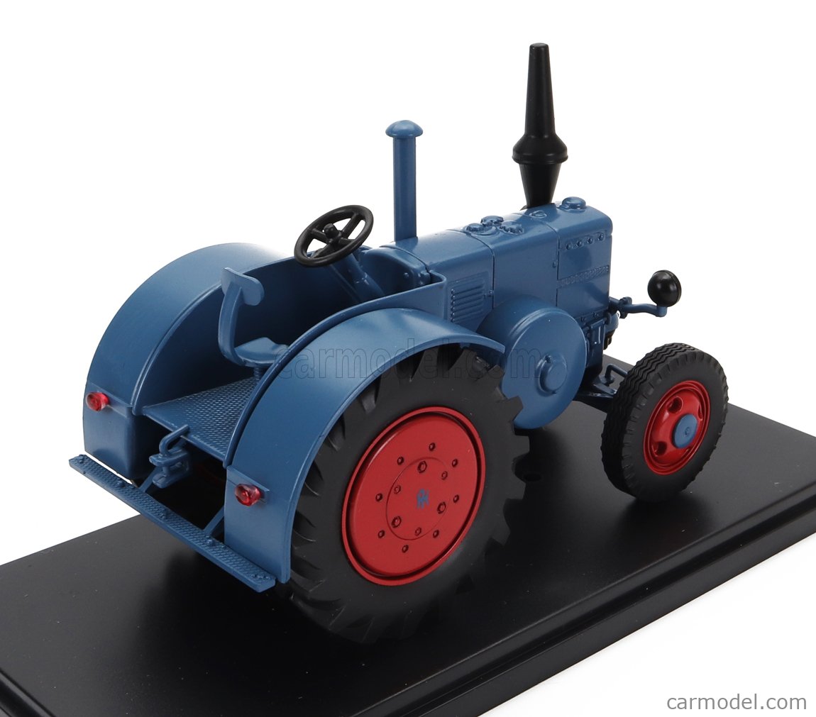 Modèle Miniature 1:43 EDICOLA - Tracteur Lanz D2016 1955 Avec Vitrine - Bleu