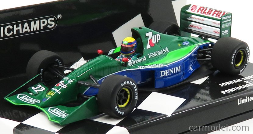 Minichamps Scale 1 43 Jordan F1 191 Ford N 32 Italy Gp 1991 Roberto Moreno Green