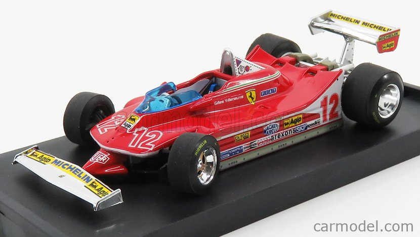 GP Monaco GP Monaco Ready-made Ferrari 312 T4 with figure of driver No.12 1979 Brumm 1:43 Model Car