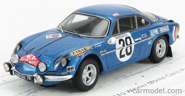 Renault Alpine A110 #28 Winner Rally Montecarlo 1971 Andersson SPARK 1:43 S6104