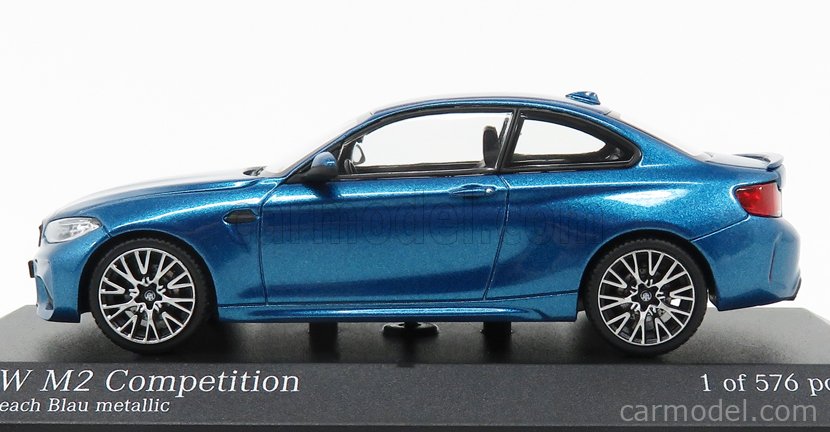 Minichamps 1:43 410026202 2019 BMW m2 Competition blue-NEUF!