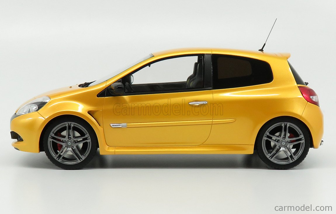 OTTO MOBILE 350 RENAULT CLIO 3 RS Ph2 Sport Cup resin model car yellow 1:18th 