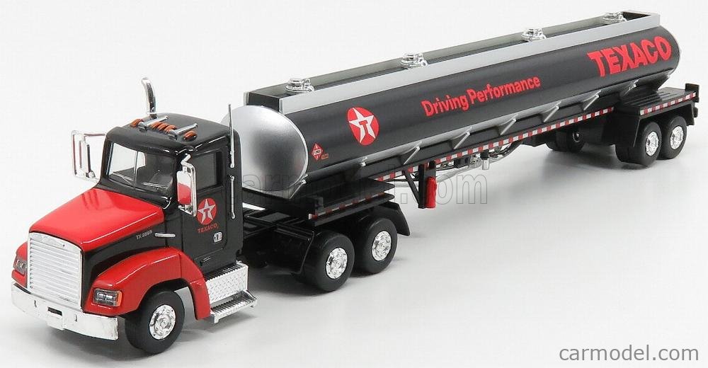 Texaco Gasoline Tanker Truck Driving Performance Black 1/43 Diecast Model by Autoworld CP7595