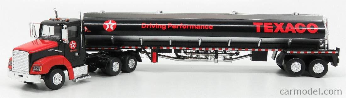 Texaco Gasoline Tanker Truck Driving Performance Black 1/43 Diecast Model by Autoworld CP7595