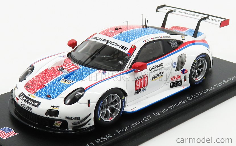 Porsche 911 GT3 R Type 991 n° 911 3rd 8h California 2019 1/43 Spark US096