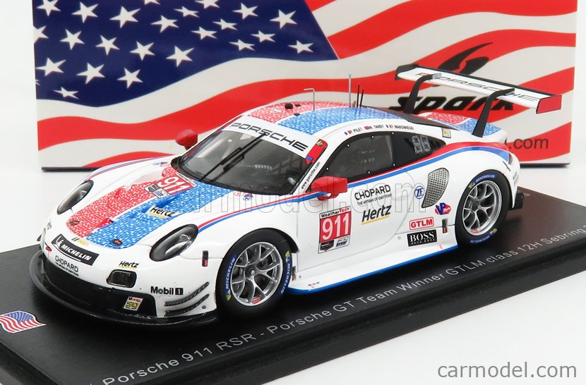 SPARK 1/43 - PORSCHE 911 RSR - WINNER CLASS GTLM 12H SEBRING