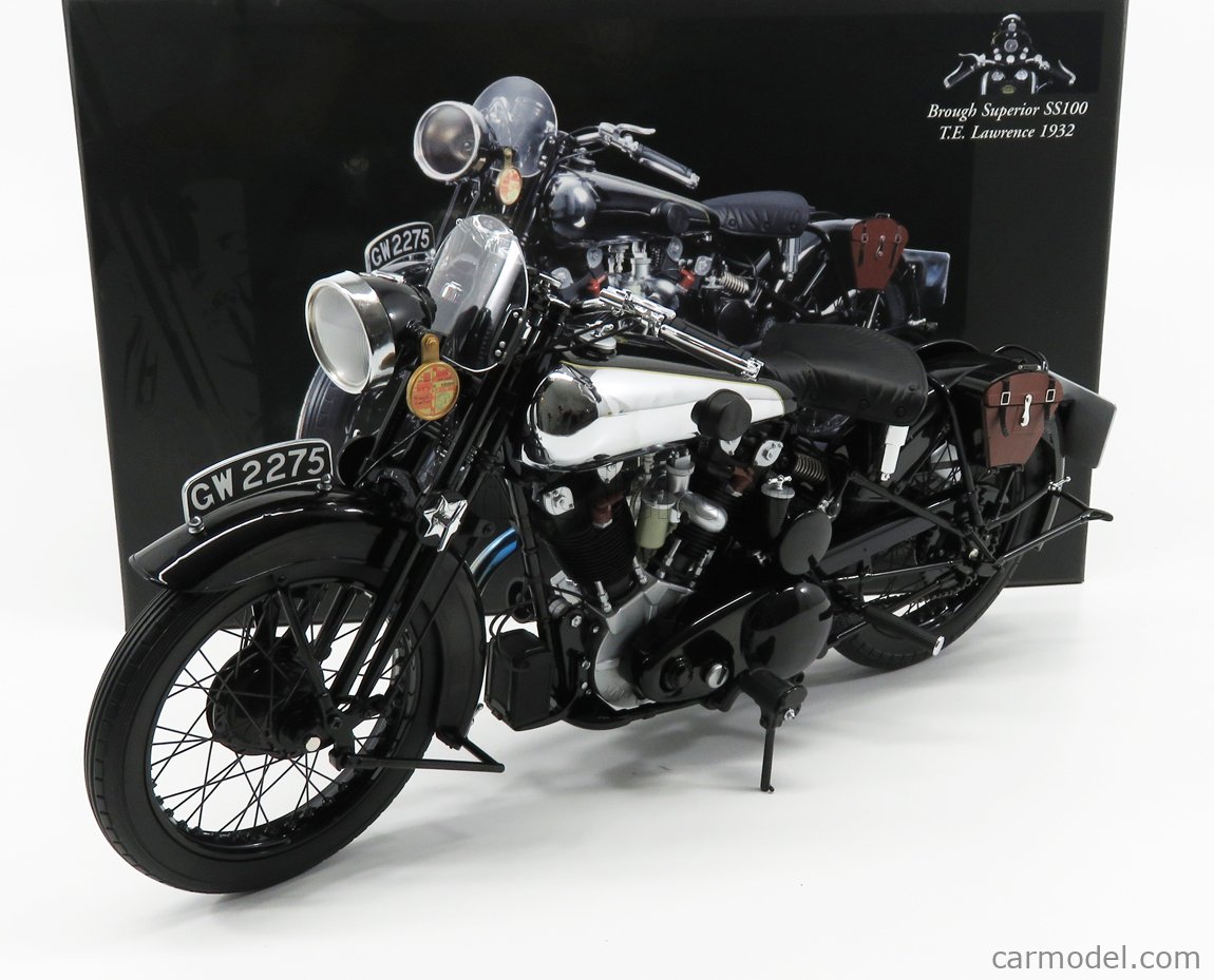 バイク模型 ブラフ シューペリア SS100 T.E.Lawrence 1932 - 模型