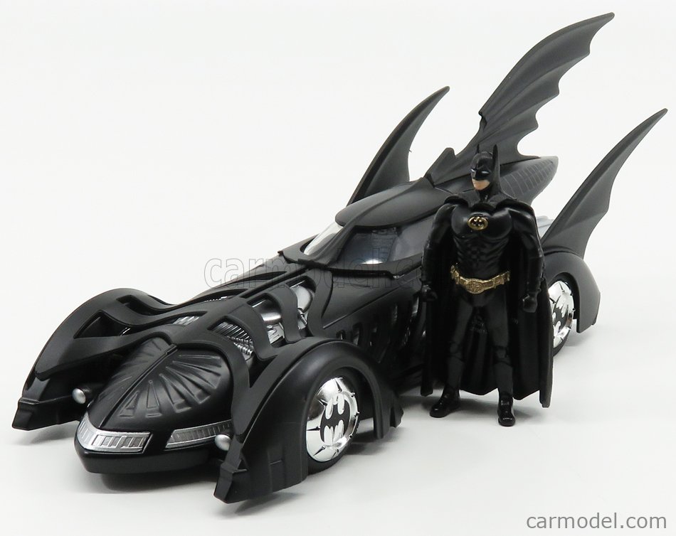 1995 Batman Forever Batmobile With Diecast Batman Figurine 1/24 Diecast Model By JADA 98036