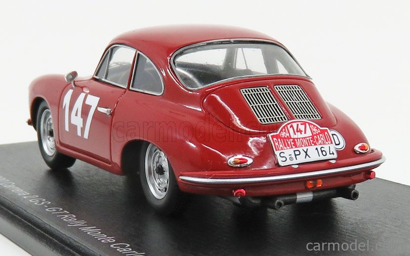 Miniature Spark 1/43 Porsche 356B T6 Carrera 2 GT #291, Rallye Monte-Carlo 1963