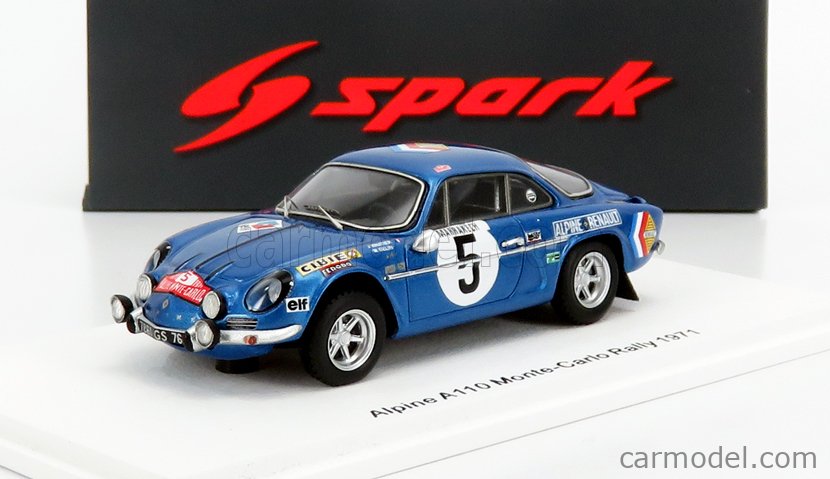 SPARK S6106 - ALPINE A110 N°12 Rallye Monte Carlo 1971 B. Darniche - C