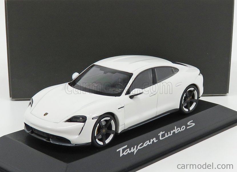 Minichamps 1:43 WAP0207800L Brand New Porsche Taycan Turbo S White 