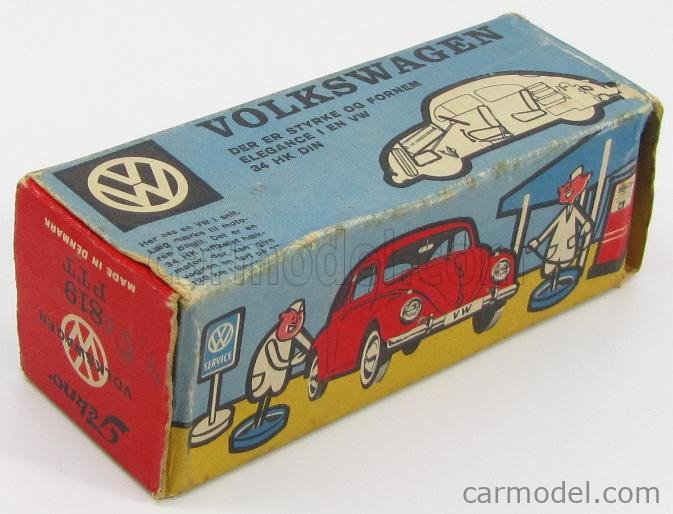 TEKNO 819-5 Scale 1/43 | VOLKSWAGEN 1200 MAGGIOLINO PTT SWISS YELLOW BLACK