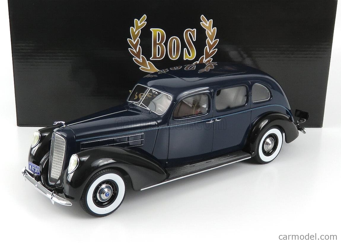 BoS-MODELS BOS317 Scale 1/18 | LINCOLN MODEL K V12 1937 BLUE BLACK