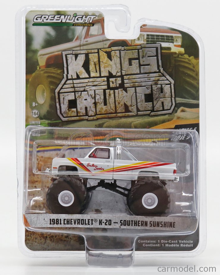 Figurine 1/64 BIGFOOT Chevrolet Silverado 1984 Greenlight - Neuf, Collection King Of Crunch