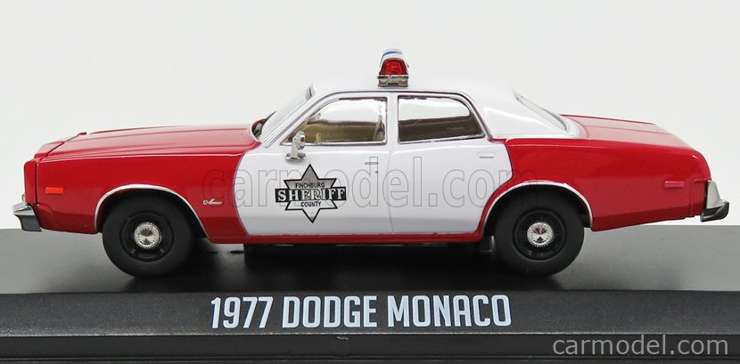 高い素材 1977 DODGEダッジ MONACO Monaco FINCHBURG ALABAMA Dodge LOOK-A-LIKE  COUNTY SHERIFF DUKES OF HAZZARD POLICE 1977 RED WHITE /Greenlight 1/18  ミニカー