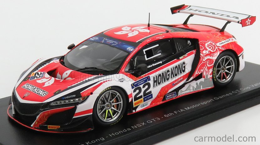 SPARK-MODEL S6313 Scale 1/43 | HONDA NSX GT3 TEAM HONG KONG N 22 FIA ...