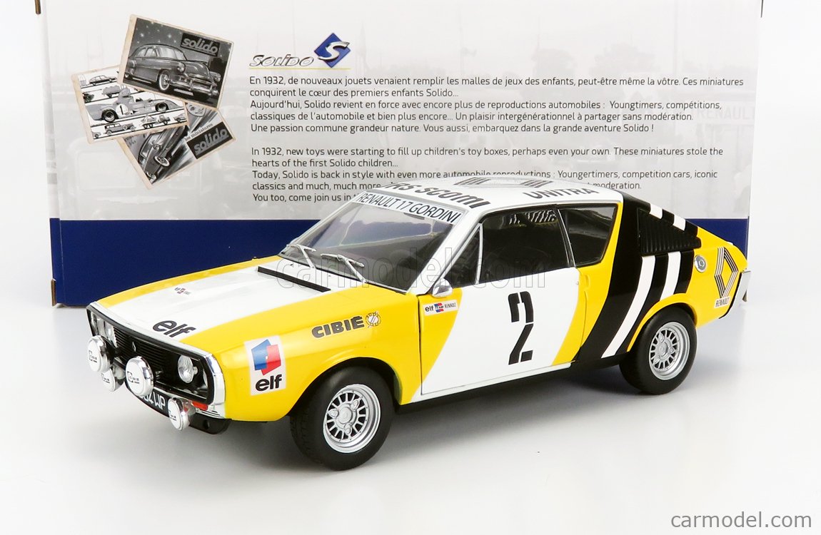 SOLIDO 1803702 Scale 1/18 | RENAULT R17 N 2 RALLY HIVERS RUSSE 1976 B ...