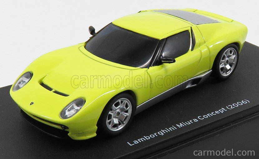 EDICOLA EDLAMBCOLL042 Scale 1/43 | LAMBORGHINI MIURA CONCEPT 2006 - CON  VETRINA - WITH SHOWCASE YELLOW SILVER