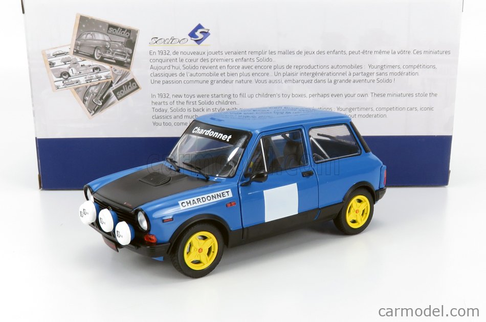 1:18 Solido Autobianchi A112 Abarth Chardonnet 1980 blue
