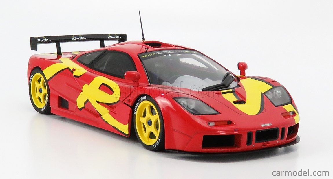  1996 McLaren F1 GTR Short Tail Launch Livery Red with Yellow  Graphics 1/18 Diecast Model Car by Solido S1804102 : Toys & Games