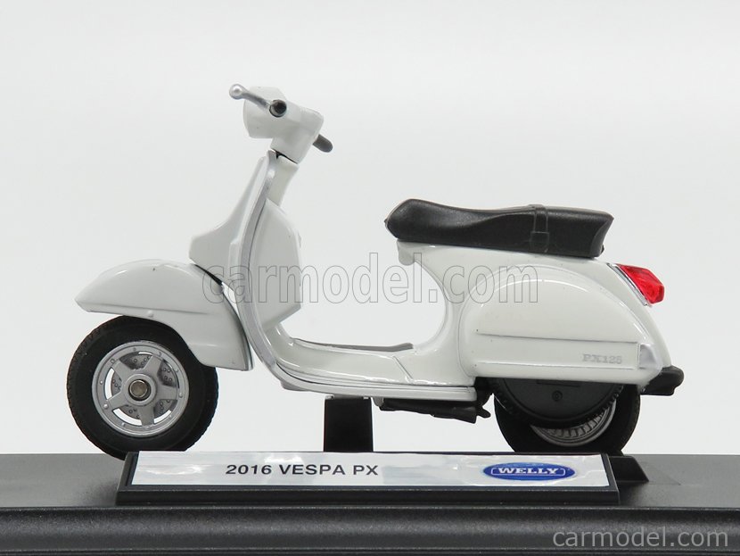 Welly 1:18 Vespa PX 2016 White Scooter Diecast Model Bike 