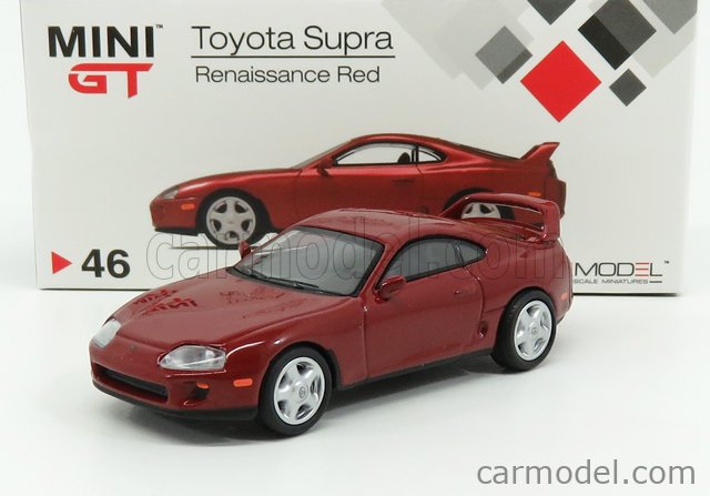 LHD Renaissance Red jza80 - 1:64 Mini GT TOYOTA SUPRA #mgt00046-l 
