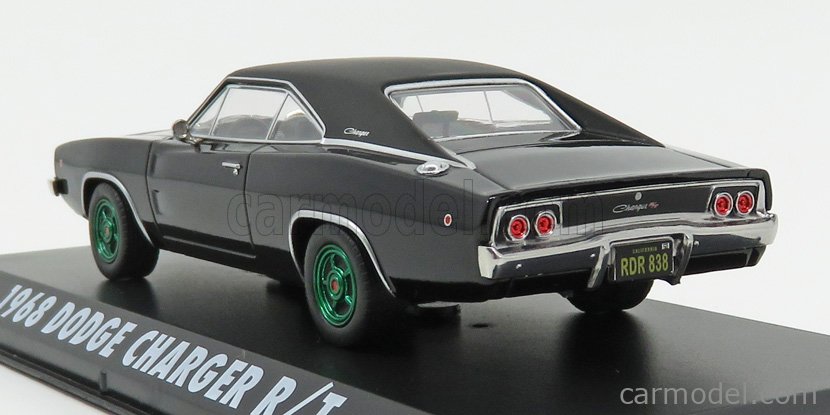 Steve McQueen Bullitt 1968 Dodge Charger R/T Noir Échelle 1
