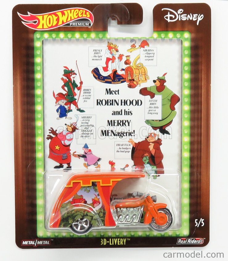Mattel Hot Wheels Premium Car 5/5 FYN88 Robin Hood 3D-Livery 