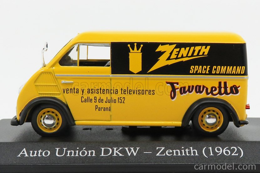 EDICOLA VEINDER009 Echelle 1/43  AUTO UNION DKW VAN ZENITH 1962 YELLOW BLACK