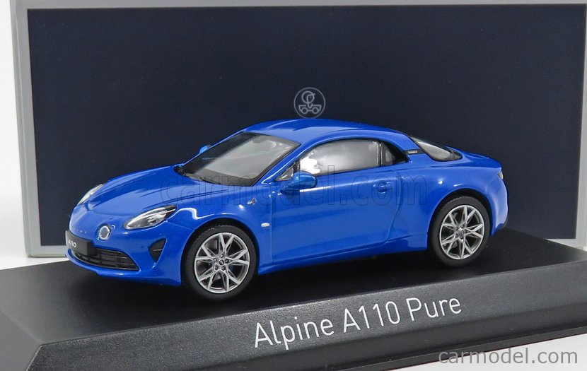 Miniature Alpine A110 1/43 Norev Pure Metallise Bleue 2018 - Voiture- miniature.com