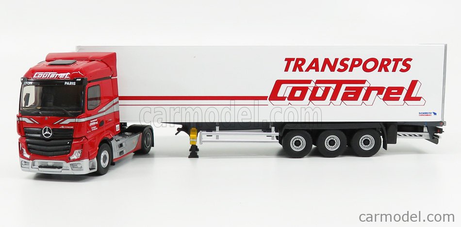 Miniature MERCEDES BENZ Actros 2 Streamspace 4x2 et remorque benne transport Wielton ELIGOR