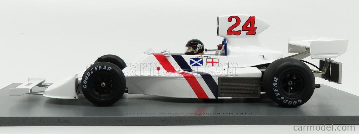 SPARK-MODEL 18S406 Scale 1/18 | HESKETH F1 308 N 24 WINNER NETHERLANDS GP  1975 J.HUNT WHITE