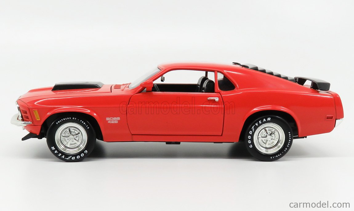 Figurine Voiture MotorMax Ford Mustang Boss 429 1970 - Échelle 1:24 - Bleue - MTM73303BL