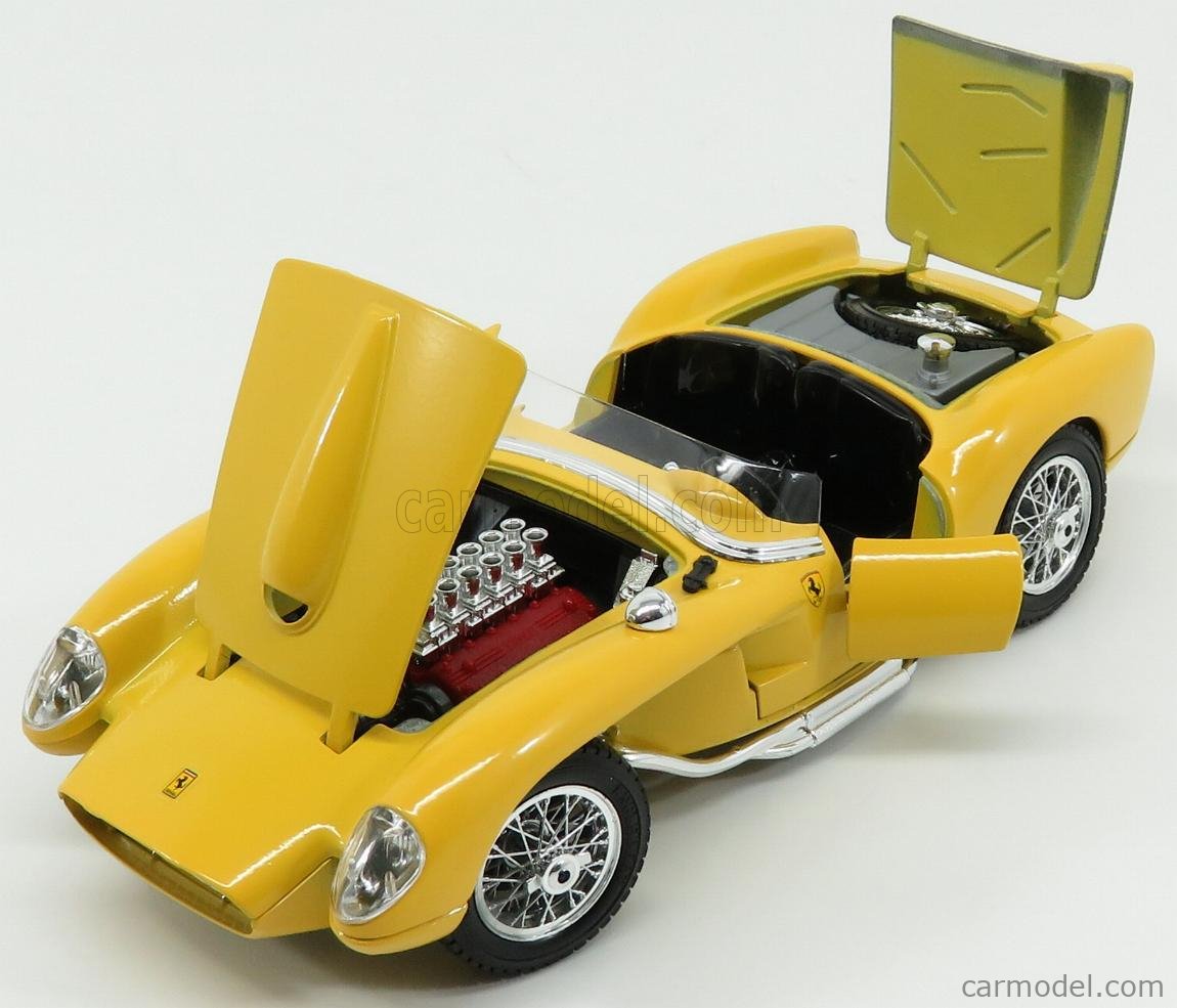 BURAGO 3007 Scale 1/18  FERRARI 250TR TESTAROSSA SPIDER 1957 YELLOW