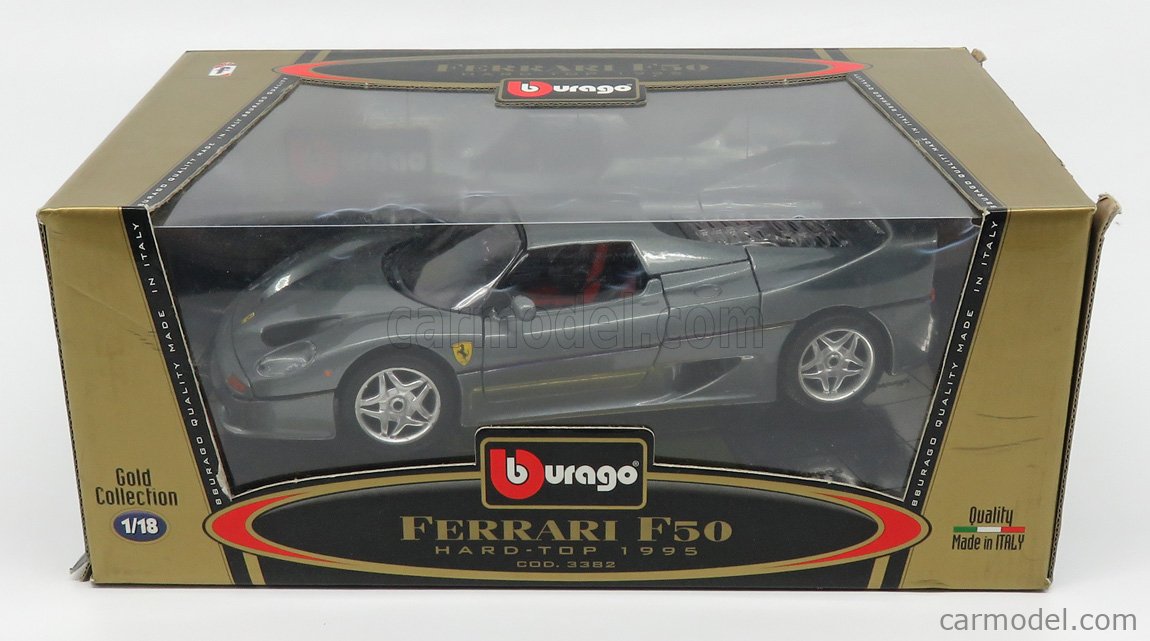 BURAGO 3382 Масштаб 1/18 | FERRARI F50 1995 GREY MET