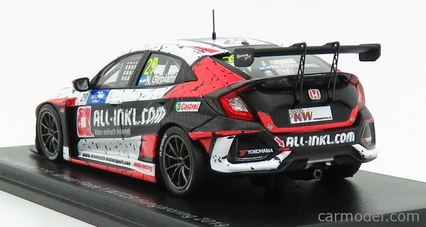 Honda Civic Type R TCR 1/43 ミニカー スパーク 1/43 ホンダ シビック タイプ R TCR 