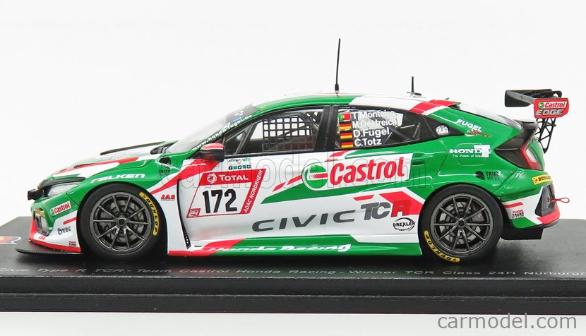 HONDA - CIVIC TEAM CASTROL HONDA RACING N 172 WINNER TCR CLASS 24h  NURBURGRING 2019 D.FUGEL - M.OESTREICH - C.TOTZ - T.MONTEIRO