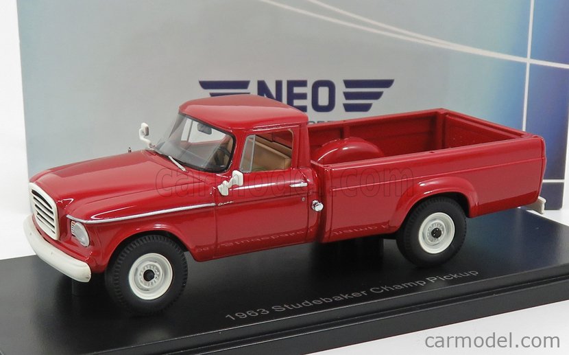 NEO SCALE MODELS NEO47276 Scala 1/43  STUDEBAKER CHAMP PICK-UP 1963 RED
