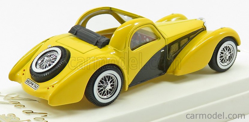 Voiture Miniature Bugatti Atalante 57S 1939 - Solido 1/43 - Noire Et Verte - Métal