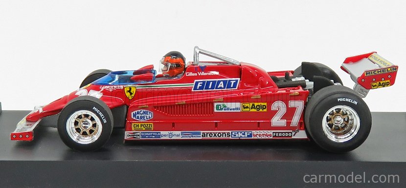 Miniature Brumm 1/43 – Ferrari F1 126CK Turbo #27 – Villeneuve GP Italie 1981