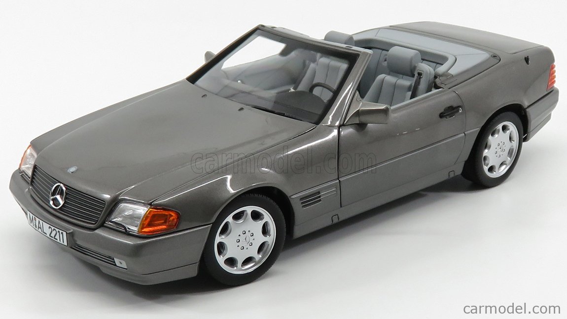 NOREV 183715 Scale 1/18 | MERCEDES BENZ SL-CLASS SL500 CABRIOLET 1989 GREY