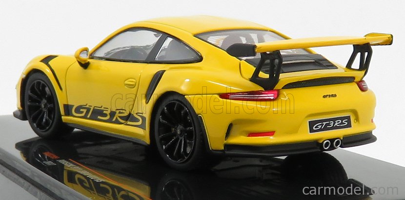 Porsche 911 991 GT3 RS 2017 Yellow IXO MOC299 - Miniatures Autos Motos