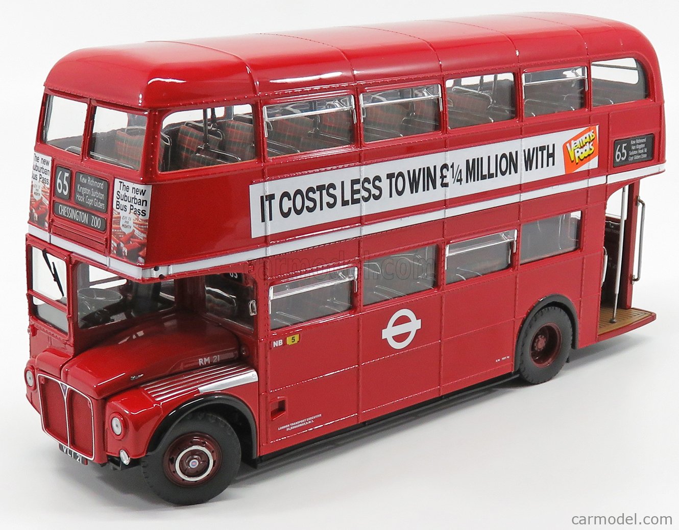 SUN-STAR 02913 Scale 1/24 | ROUTEMASTER RML 2757 AUTOBUS LONDON 1956 RED