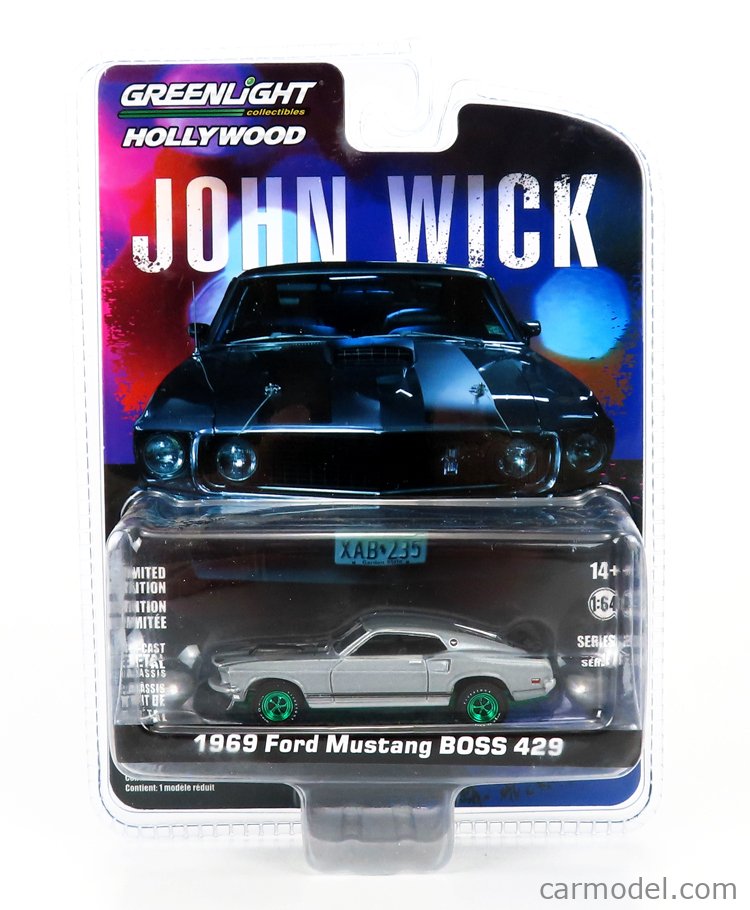Xe Mô Hình Greenlight Không Hộp 1969 FORD MUSTANG BOSS 429 SERIES JOHN Wick Silver T%e1%bb%89 L%e1%bb%87 1 64 I.967967995