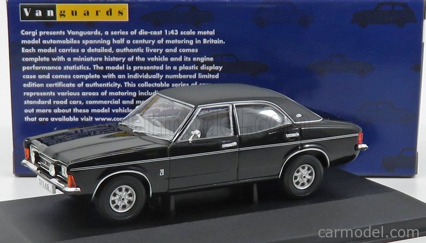 VANGUARDS VA10317 Scale 1/43 | FORD ENGLAND CORTINA MKIII 2000e 1973 BLACK